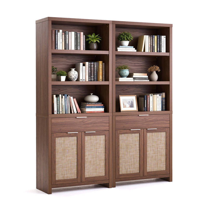 185cm H x 152cm W Standard Bookcase, Special Walnut
