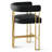 25" Luxurious Faux Leather Gold Tripod Base Arm Counter Stool