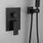 Matte Black 10 Inch Square Shower - Luxury Bathroom Rain Mixer With Easy Nozzle Wall Mounted System Self-Cleaning For Easy Clean-127368465