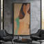 Art moderne de silhouette féminine moderne - reproduction d'art sur toile encadrée-212309720-212309723
