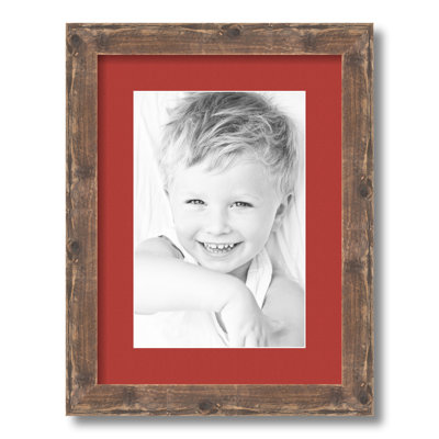 Wood Matte Picture Frame with Mat