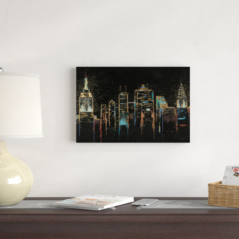 Paysage urbain, H 12 po x l 18 po x P 1,25 po