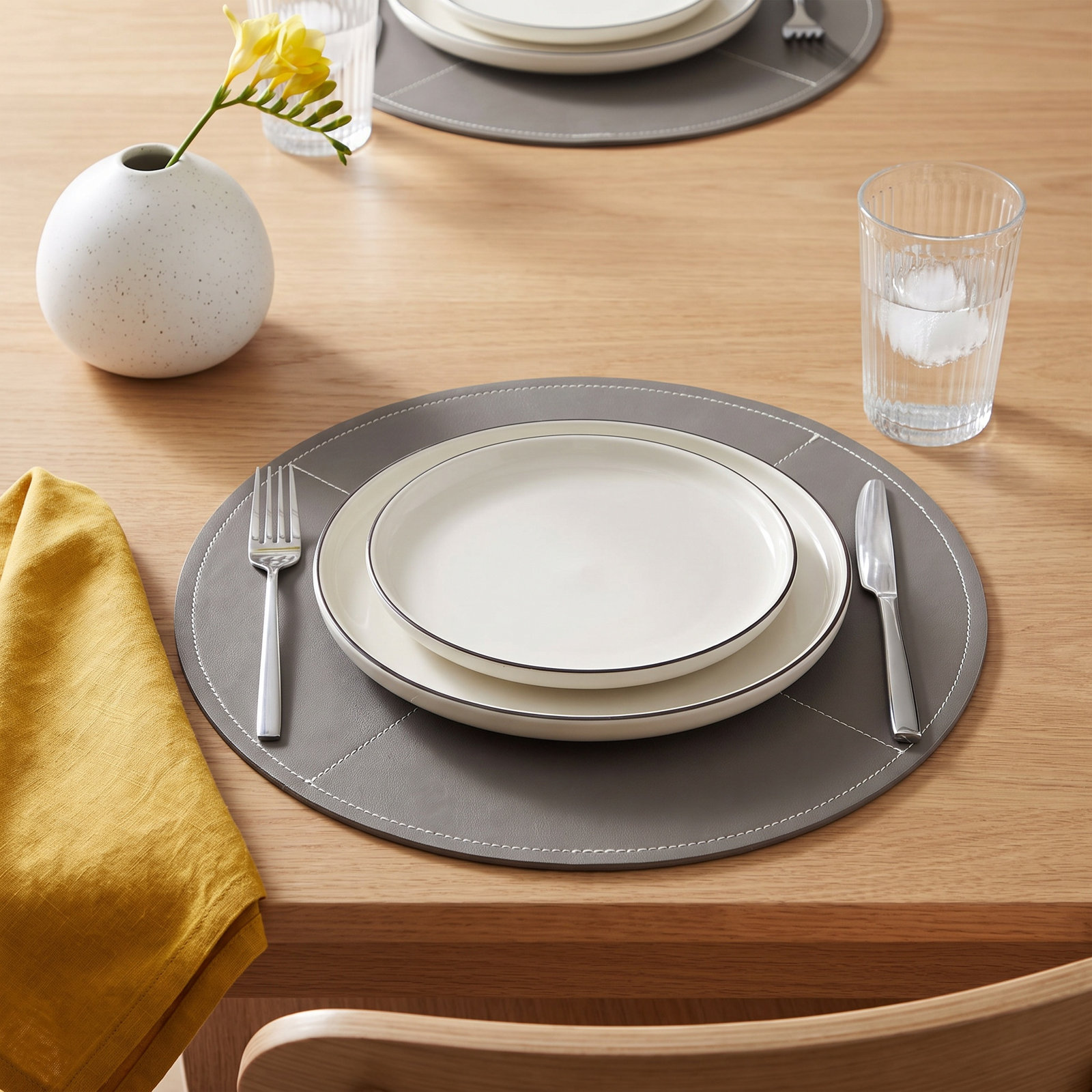 Calliope Placemat, Gray