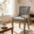 Farmhouse Upholstered Side Chairs Set of 6, Vintage Solid Wood Kitchen Dining Chairs with Nailhead Trim & High Back Support, 350lbs Weight Capacity-297677720
