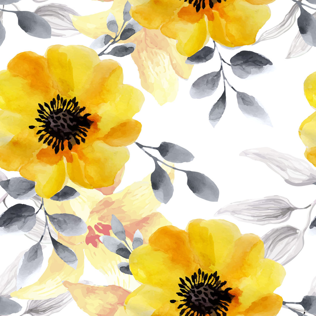 Elta Peel & Stick Floral Roll Red Barrel Studio®