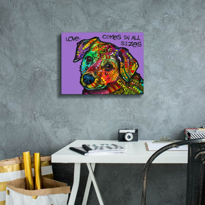 «Love In All Size» par Dean Russo Studios, art mural sur toile