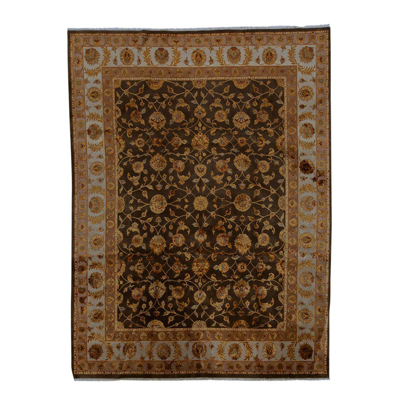 Wool Oriental Area Rug in Green