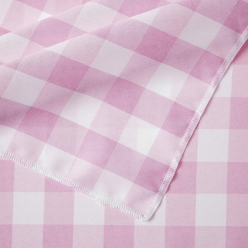 Nappe à carreaux vichy, 102 po x 60 po, Rose