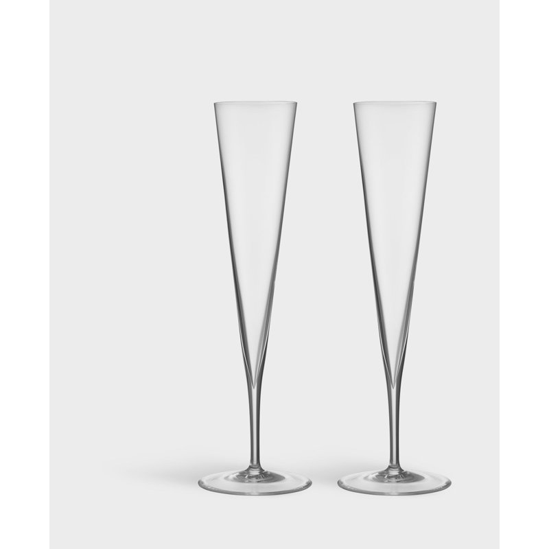 Géométrie 8,5 oz Ensemble de flûtes en cristal fait à la main