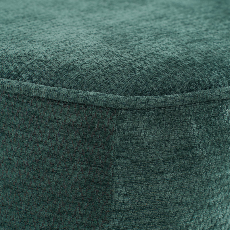 Modulaires spacieux en forme de L, confort en chenille verte, style de salon moderne