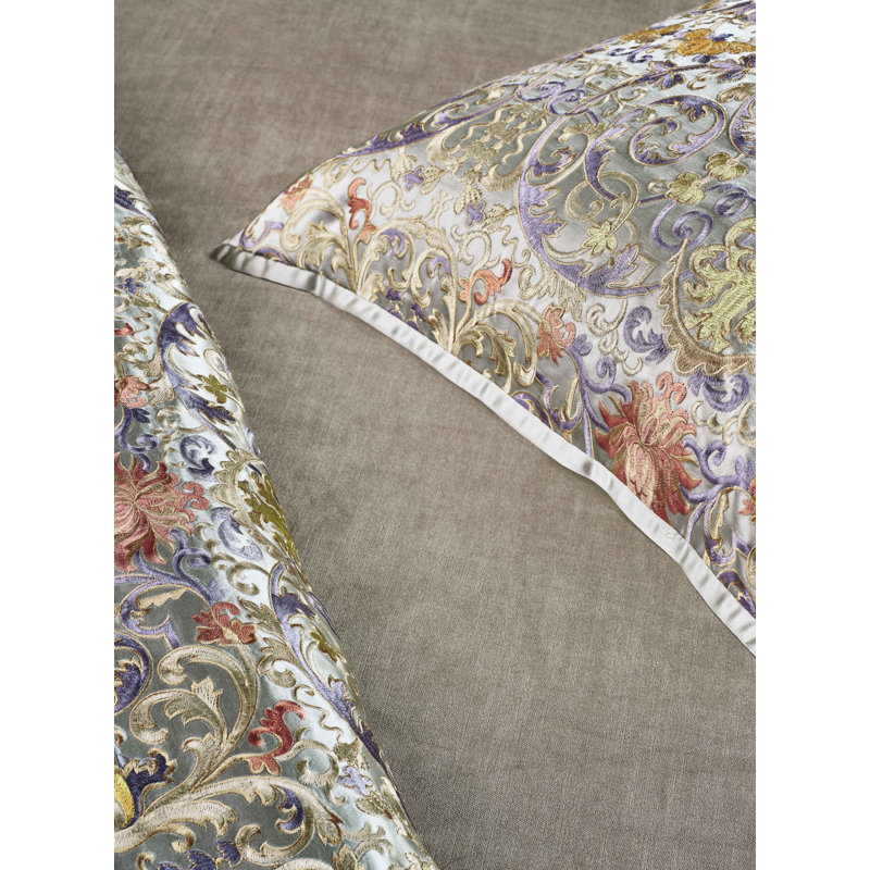 The Met x Ann Gish Venezia Polyester Square Pillow Cover & Insert, Sage