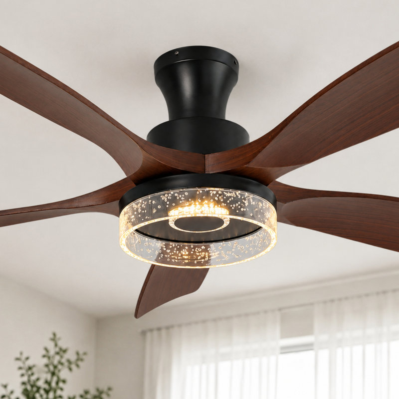 Itohan 56" 6-Speed Reversible Dc Motor LED Dimmable Ceiling Fan With Light And Remote