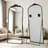 Bronze Arched Full-Length Mirror, 64 X 21 Inches, Baroque Retro Metal Design, Exuding A High-End Feel.