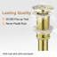 Bathroom Sink Pop Up Drain Without Overflow,stainless Steel,one Piece,-106360130