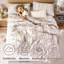 Édredon en coton ruché pour lit très grand, ensemble d'édredon très respirant en coton Boho, ensemble de literie de style campagnard 3 pièces Shabby Chic Ruffle Bedding, taupe clair-122531389