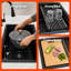 Évier de cuisine 30 po en composite de granite à simple cuve, poste de travail noir mat, avec planche à découper et support à enrouler