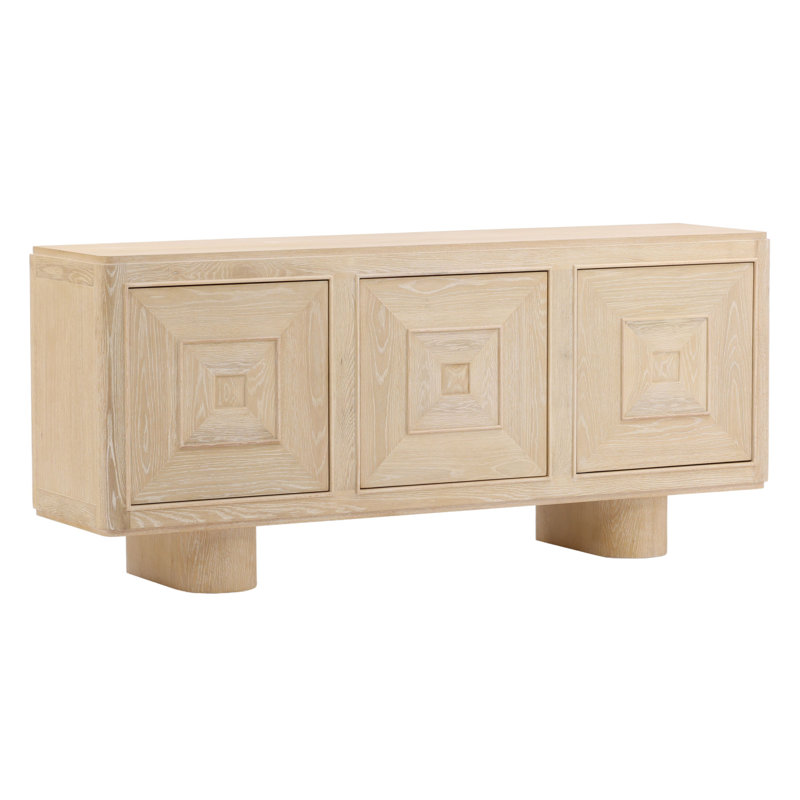 Williams 72" Oak Wood Sideboard, Light Natural