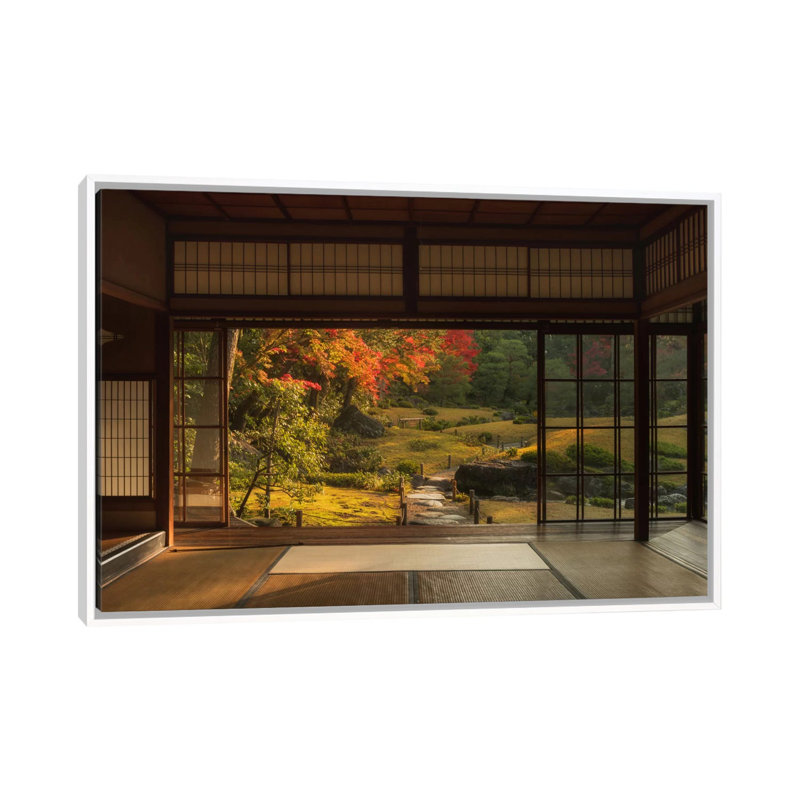 Autumn In Japan XIX by Daniel Kordan - Print on Canvas, White Framed, 66.04 cm H x 45.72 cm W