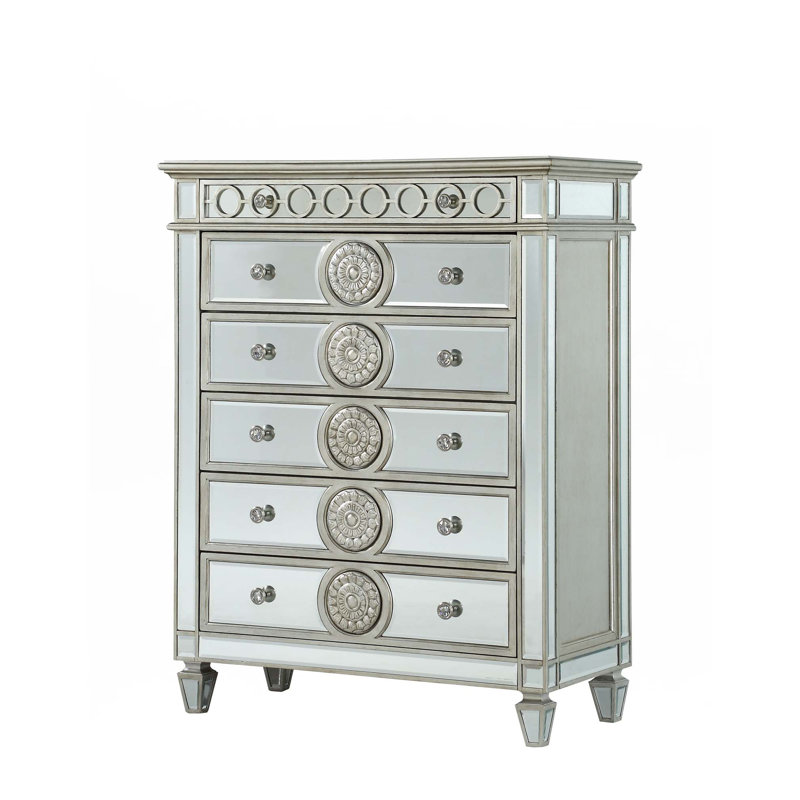 Commode à finition miroir