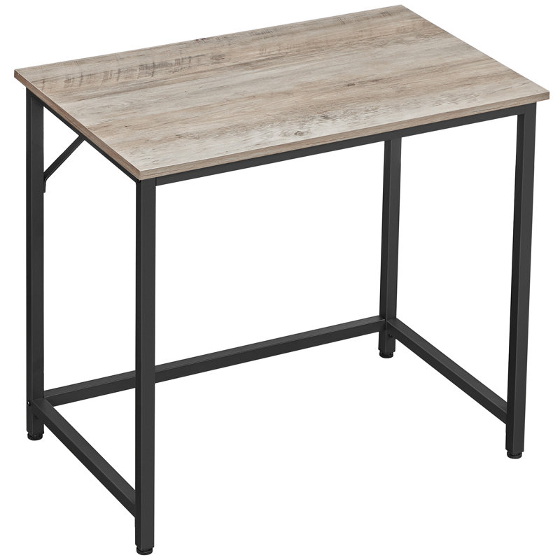 Alandus Computer Desk, 76cm H x 80cm W x 50cm D, Grey, Black