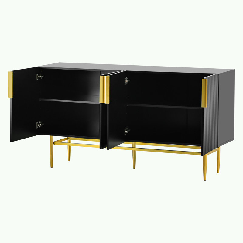 Prahlad 60'' Console Table, Black