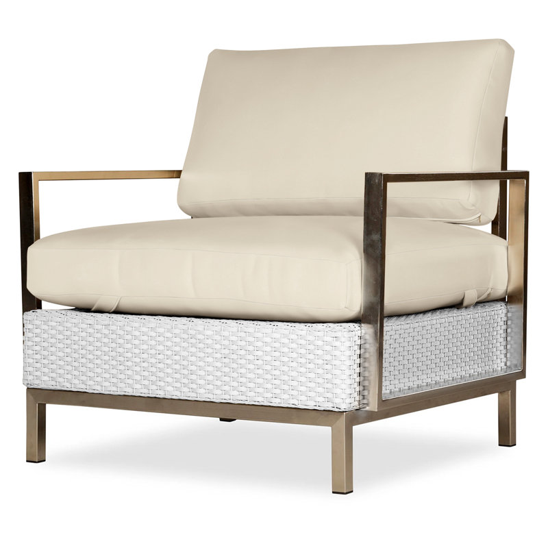 Elements Outdoor Lounge Chair, White, Cottage Pepper