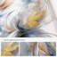 "Whispering Blossoms", art floral abstrait sur toile avec texture feuille d'or-2003352514