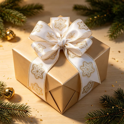 Décorations de Noël Ruban de Noël Ruban pour cadeau de Noël