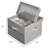 8 Pair Fabric Shoe Storage Box with Lid-1335435862