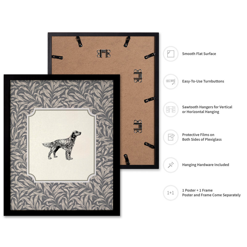Portrait de chien n ° 2, Black Framed, Poster, 12"H x 16"W