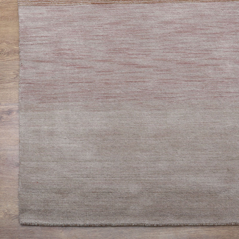 Tapis rectangulaires en laine noué à la main Christena - 3 pi x 5 pi, rectangulaire | Couleur beige | Design contemporain | Tapis pour le salon, la chambre à coucher