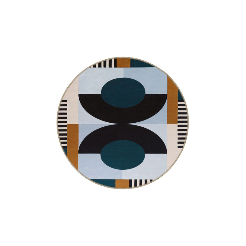 Tapis décoratif tissé lavable à la machine, Sous-tapis rectangulaire 4 pi 7 po x 6 pi 7 po inc