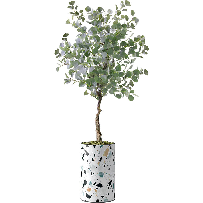 42 po Eucalyptus artificiel en pot, H 57 po x l 13 po x P 13 po