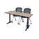 Cain T-Base Training Seminar Table & 2 Cadence Nesting Chairs