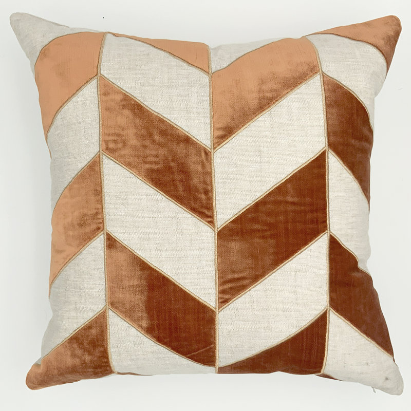 Evora Square Pillow Cover & Insert, Rust