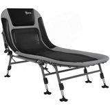 Folding Bed With Soft Padded Cushions & Headrest, 180° Adjustable Reclining Lounger, Pool Lounge Chair