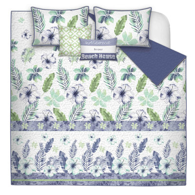 Polyester Floral Quilt