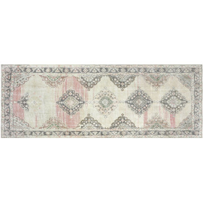 Gallery Size One-of-a-Kind 4'7" X 12'5" 1960s Runner Wool Area Rug in