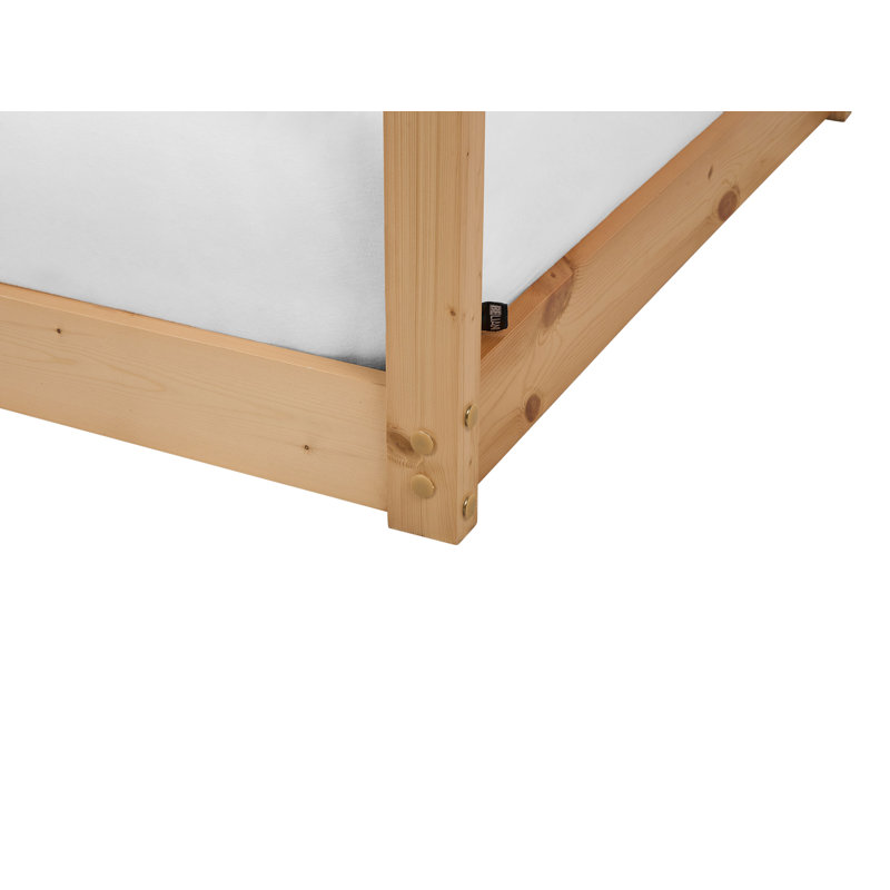 Flandria Solid Wood Bed, Brown