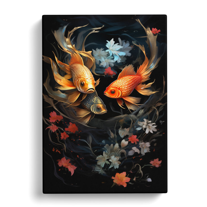 Pisces Fish Zodiac Classicism No.2 - Print, 50cm H x 35cm W x 3cm D