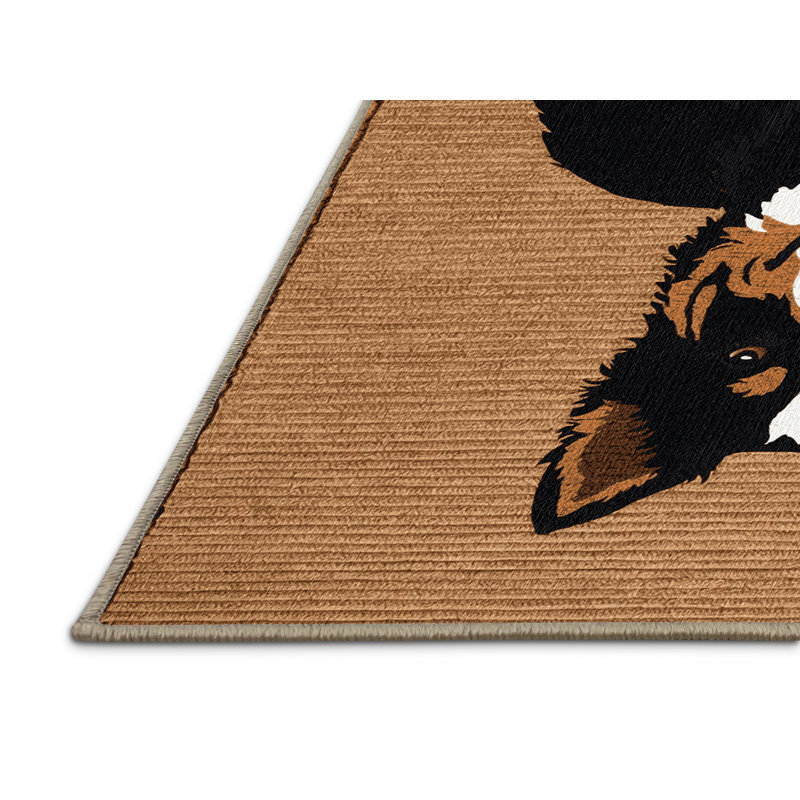  Tapis lavable pour chien de montagne suisse, Carré 4 pi