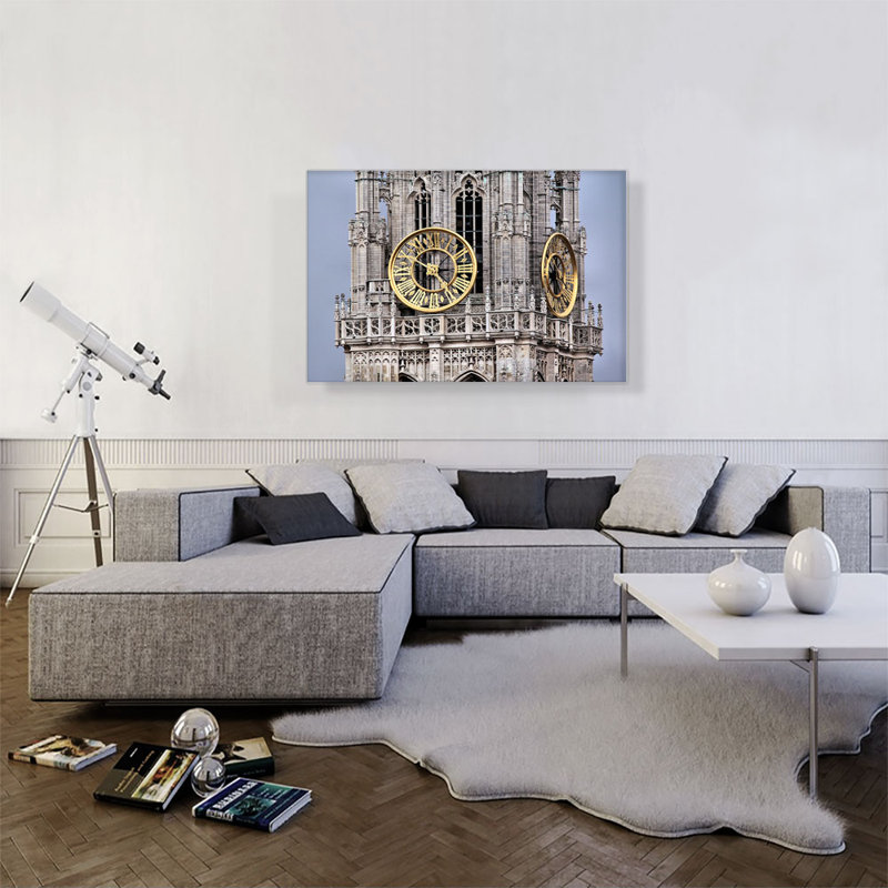 " Gothic Style Clock Home Decor ", 26" H x 40" W x 1.5" D