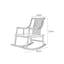 Chaise berçante décontractée en bois de rose