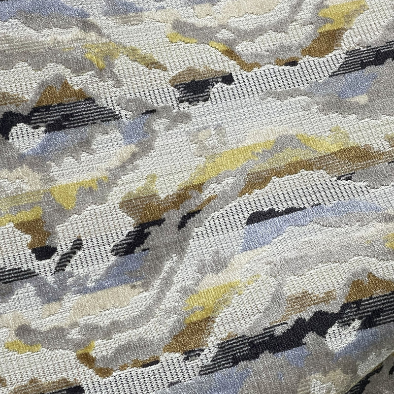 Abstract Linen Outdoor Throw Pillow, 20" H x 26" W