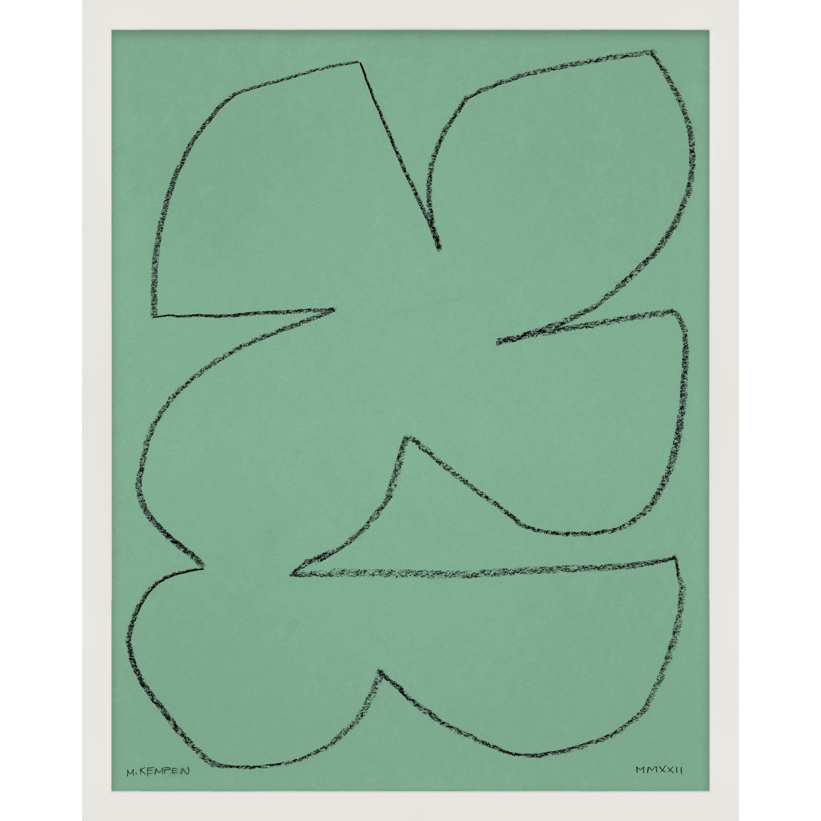 Sage 1 by Michael Kempen, White Framed, 24" W x 30" H