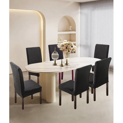 Ensemble de 6 housses de chaise de salle à manger