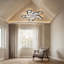 Ventilateur de plafond à profil bas avec éclairage à DEL à commande à distance, acrylique noir mat de 29 pouces, moteur CC réversible à intensité variable pour le salon de la chambre à coucher