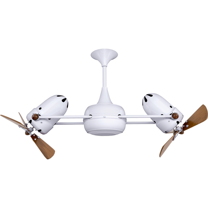36" Duplo-Dinamico 3 Blade Ceiling Fan, White