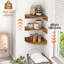 Ensemble de 3 tablettes de coin flottantes rustiques brunes rustiques