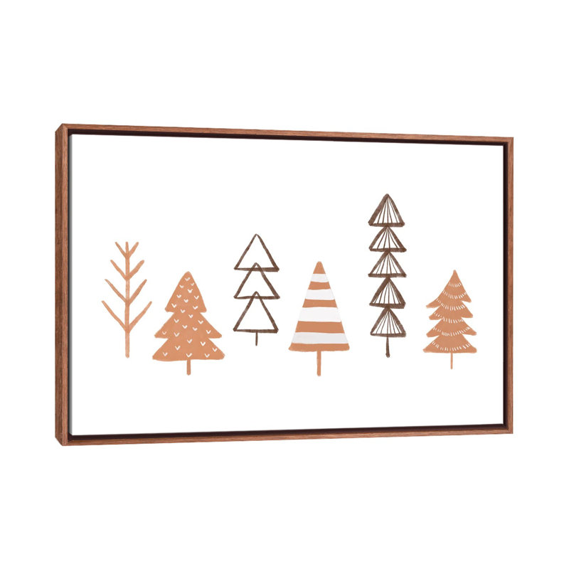 «Winter Trees Illustration» par Orara Studio - Reproduction d'art sur toile encadrée, H 40 po x l 60 po x 1,5 po